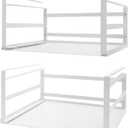 Nxconsu 2Pack Under Shelf Storage Basket Organizer Hanging Holder for Cabinet Pantry Kitchen Cupboard Desk Counter Bookshelf Organization Add-on Space Saver Heavy Duty Slide-in White (9.84''D * 13.38''W * 6.4''H)