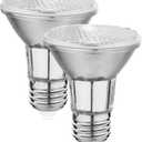 PAR20 7W LED Range Hood Light,E26 120V Dimmable Warm White 595lm, Waterproof IP65, Replacement 50W Halogen Cup. Spot Bulbs for Kitchen Appliances, Track Lighting, Outdoor Landscaping 2 Pack