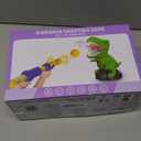 Moveable Dinosaur Shooting Toys for Kids 3-8 Years, Movable Shooting Target Toy with Air Pump Launcher, Interactive Competition Game Gift for Boys and Girls Ages 3 4 5 6 7 8 Years Old