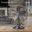 Lasko Oscillating Table Top Fan, Portable, 3 Quiet Speeds, for Bedroom, Kitchen and Office, 17", Bronze, R12210