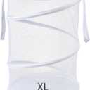 Seiritex Mesh Popup Laundry Hamper 115L Collapsible Laundry Basket Extra Large Capacity Foldable Clothing Storage Basket with Handles No Lid 26 H x 18 W x 18 L (White)