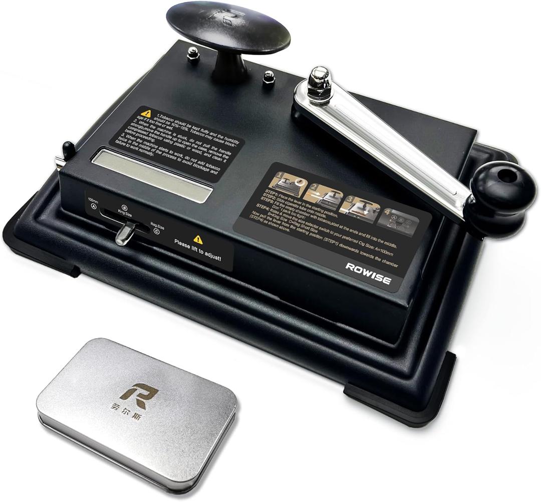 Cigarette Rolling Machine, New Manual Cigarette Tobacco Injector Roller Fits Rolling Tube of Diameter 0.31"/8mm, Portable Cigarette Roller Machine for Size of Tube: 100mm, King & Regular Size