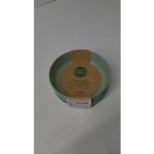 Smart Planet Furever Friends Set of 4 Recycled Plastic Green Dinner Bowls, 4 Bowls