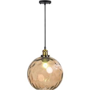 Pendant Light Shade Industrial Hanging Lights Fixtures Ceiling Outdoor Pendant Lighting for Kitchen Island Dining Room Unique Lamp in Kitchen Farmhouse Bedroom (Amber, 7.8 Inches)
