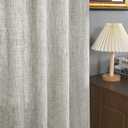 YoungsTex Dark Grey Linen Kitchen Curtains 40 Inches Long for Short Window, Semi Sheer Drapes with Rod Pocket Back Tab Light Filtering Privacy for Cafe Bathroom, 2 Panels, 42 X 40 Inch