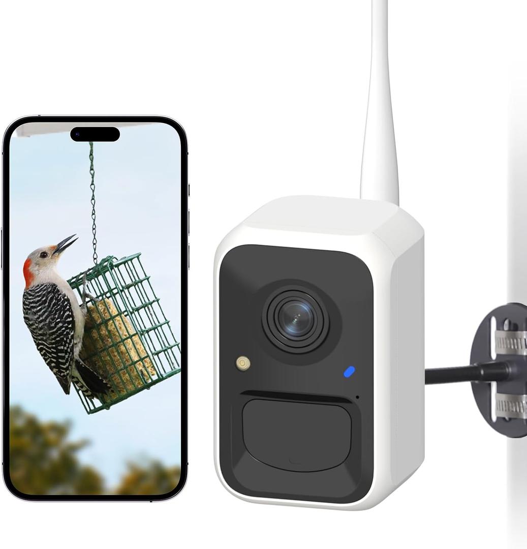 NETVUE by Birdfy Smart Bird Feeder Camera, Adjustable Brackets, Auto Bird Video Capture, Instant Notifications, AI Identify 6000+ Species