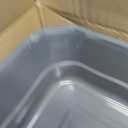 Suhaco Low Entry Litter Box for Senior Cats Extra Large Cat Litter Box with High Sides for Kitten, Anti Splashing & Easy to Clean for Indoor Cats Litter Pan (Gray)