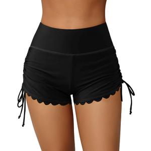 ATTRACO Women Swim Shorts High Waisted Swimsuit Shorts Swim Bottom Board Shorts (X-Large, Black) ATTRACO Women Swim Shorts High Waisted Swimsuit Shorts Swim Bottom Board Shorts (X-Large, Black)