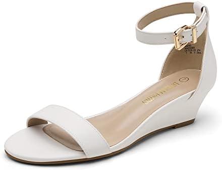 DREAM PAIRS Women's Ingrid Ankle Strap Low Wedge Sandal Size 9