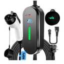 40FT Cable EV Charger Level 1 and Level 2 16 Amp EV Charging Station with NEMA5-15P & 6-20 Plug, Compatible with J1772 Electric Cars for Household Travel Portable Electric Vehicle Charger