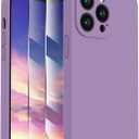 FireNova Designed for iPhone 13 Pro Max Case, Silicone [Camera Protection] Phone Case with [2 Screen Protectors], Soft Anti-Scratch Microfiber Lining Inside, 6.7 inch, Light Purple