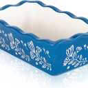 Loaf Pan Bread Pan Ceramic loaf pans for baking Porcelain Baking Pans Nonstick Bread Pans for Baking (Blue)