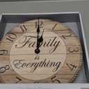 Westclox Wall Clock, 11-Inch Round Analog Clock with Inspirational Dial, Battery Powered, Quartz Movement, Farmhouse Rustic Decor for Living Room, Kitchen, Bedroom (Family is Everything, 11-Inch)