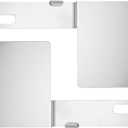 Blulu 2 Pcs Hawaii State Safety Check Sticker Plate Stainless Steel License Plate Bracket with 15 Degree Angled Long 1 Holes Vertical License Sticker Bracket Mount