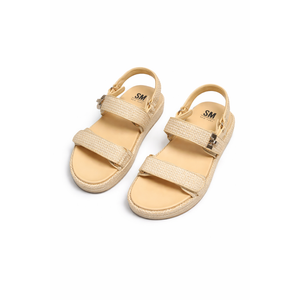 SM New York Women's Low Wedge Sandals Comfortable Arch Support Platform Open toe Casual Dressy Flat Summer Sandals with Adjustable Straps 8,5