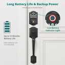 AkaGear DS10 Keyless Entry Door Locks - Keypad Lock with Handle Set, Fingerprint Deadbolt, Smart Locks for Front Doors, Auto-Lock & One Touch Locking, 2 Keys, Easy Installation - Matte Black