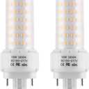 GX23-2 Base LED Light Bulb Plug and Play,3000K Warm White 2Pin LED PL Bulb, 13W 18W CFL Equivalent, Ballast Compatible 10W 2pcs (Warm White, GX23-2 Base)