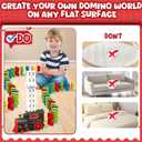 Domino Train Toys Games for Kids - Automated Dominoes-Placing Model Train for Toddlers Age 3-4 Montessori Toys for 3-4 Year Old boy (Black)