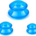 Silicone Cupping Therapy Sets, Cupping Kit for Massage Therapy,Anti Cellulite Cup, for Cellulite Reduction Joint Pain Muscle Pain (Transparent Blue)