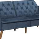 Novogratz Tallulah Memory Foam Futon, Blue Velvet