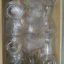 N9R 24 Count 12oz Clear Plastic Wine Cups - Elegant Origami Ripple Design, Shatterproof & Disposable for Whiskey, Cocktail, Champagne, Parties, Weddings, Events