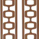 CroBlissful 2 Pcs Mid Century Modern Wall Art Wood Mid Century Elegance Decor Accents Abstract Wall Sculpture Geometric Panels for Interior Panel Art for Home Living Room(Brown)
