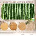 Juexica 3 Pcs Natural Bamboo Wall Panel for Interior Wall 48''x96'' Bamboo Covering Renewable Pole Wainscoting Room Divider Wrap Decor for Bedroom Living Room Kitchen Island Office (Carbonized)