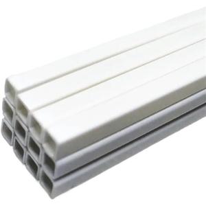 30pcs Length 50cm ABS Hollow Tubes, Hollow Tube for Model Building Decoration Materials, Hollow Plastic Square Bar Rods(8mmx8mmx50mm)
