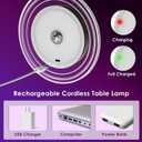 KIBTOY Cordless Table Lamps, Rechargeable Battery Operated Lamps, Touch & Remote Control, 3 CCT & RGB Colors Dimmable,Portable Small Lamp for Bedsides,Kids,Dining Room,Living Room 2Pack