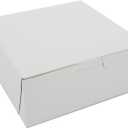 SCT white one-piece non-window bakery boxes, 6 x 6 x 2.5, white, paper, 250/carton