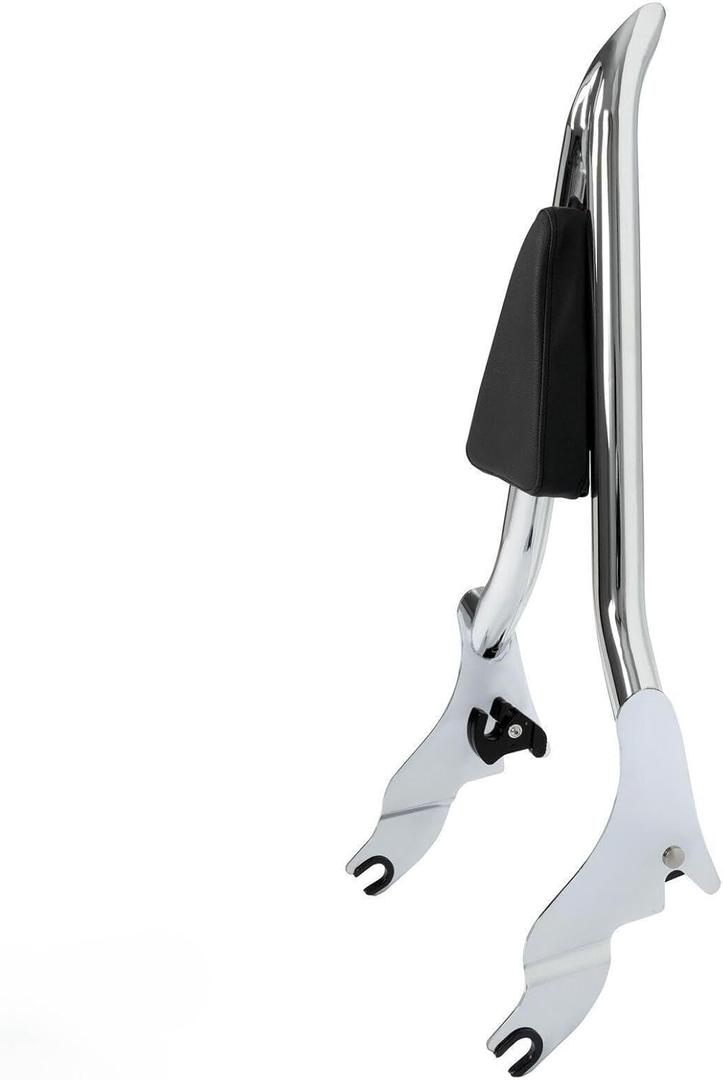 28-Inch Chrome Integrated Passenger Backrest with Quick Release Detachable Sissy Bar Compatible with Harley Davidson Touring Models: Street Glide, Road Glide, Road King, Electra Glide (2009-2024)