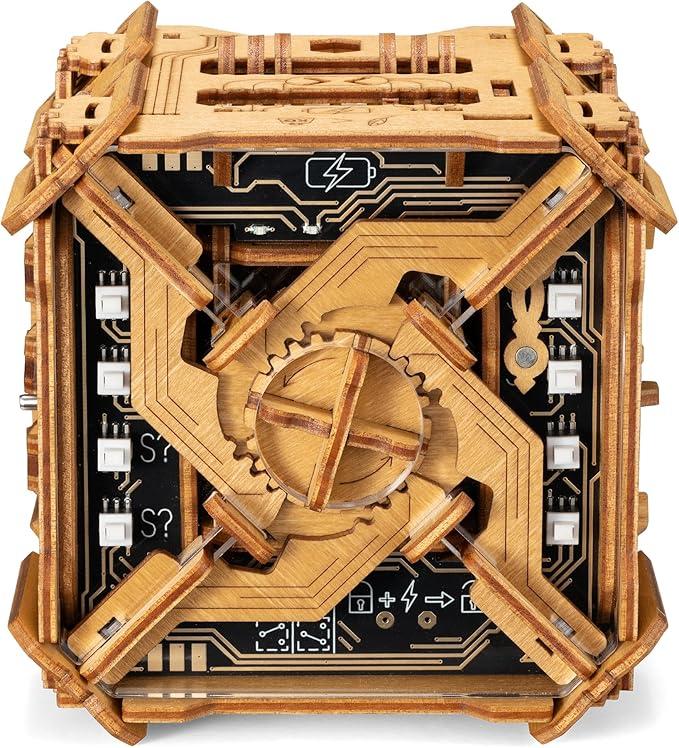 Puzzle Potato Tesla Box  Electronic Puzzle Box  Escape Room Game in a Box  Brain Teaser  3D Wooden Puzzle for Adults  Money Puzzle Box for Cash Gift  Birthday GiftBox MoneyBox