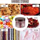 Mifoci 50 Pcs 9.5oz Clear Plastic Jars Containers Wide Mouth Food Storage Jar for Kitchen Dry Food Butter Honey Cosmetics Cream, Black and Brown (3.35''l x 2.56''h)