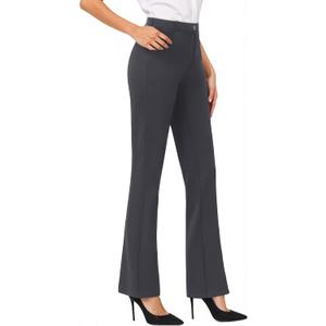 viehunt Womens Bootcut Dress Pants High Waisted Stretch Work Pants Office Business Casual Slacks Trousers with Pockets, Size: Small