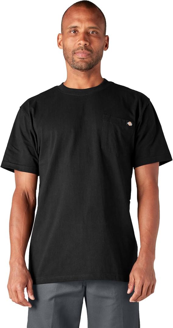 Dickies Men's Big & Tall Heavyweight Crew Neck Short Sleeve Tee Big-Tall (X-Large, Black)