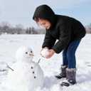 Vieille Toddler Winter Coat Girls Boys Puffer Jacket Lightweight Kids Down Alternative Outerwear 3 Years (Black)