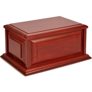 MAKEY'S Extra Large Urns for Human Ashes Adult Male,Cremation Urn,Handmade Wood Urn Funeral urns for Loved Ones400 Cu/in (cherry-XL)