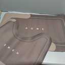 2PCS Absorbent Bath Mat Magic Rug Sets, Quick Drying Bath Mat Non-Slip Floor Rug Rubber Backed for Bathroom Kitchen Shower Sink, Water Absorbent (19.7''x23.6''+19.7''x31.9'', Brown)