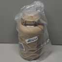 WINSA Large Glass Water Bottles with Stainless Steel Handle,100 oz Gallon Drinking Bottle with 2in1 Straw Lid,3 Liter Glass Water Jug with Silicone Sleeve,Wide Mouth,Amber