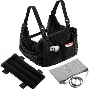 Geelin Post Mastectomy Pillow, Breast Surgery Lumpectomy Recovery Supplies, Post Mastectomy Essentials, Breast Reduction Pillow Recovery Belt Protection Surgery Gift (Black)