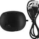 Portable Mini Speaker with 3.5mm Aux Jack Plug in Basse Speaker for Smart Phone, Retractable Mobile Line-in Speaker for iPad Laptop Computer(Black)