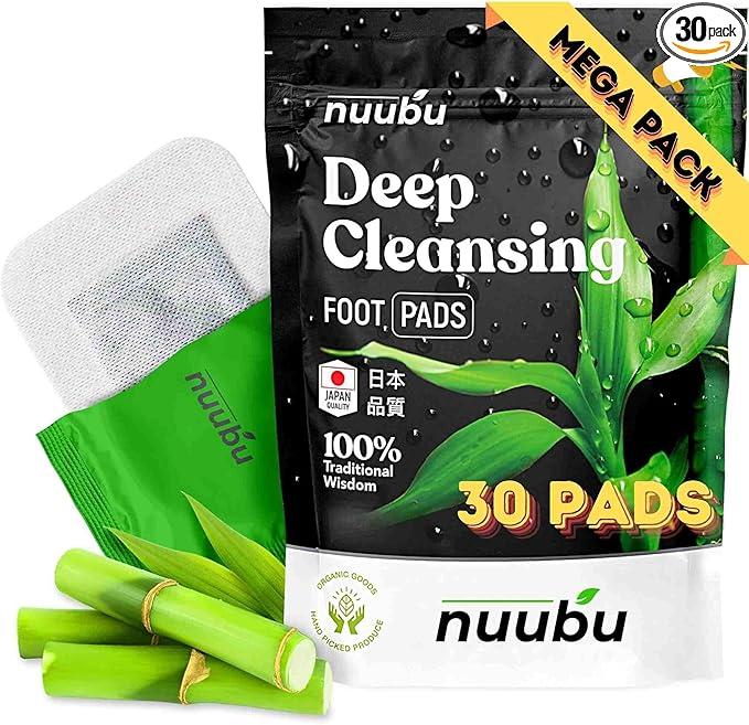 Nuubu | Deep Cleansing Foot Pads for Better Sleep & Foot Care | Premium Japanese Organic Feet Pads with Ginger Powder (30 Pc)