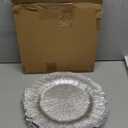 JCCLHQW Premium Plastic Snowflake Charger Plates Set - 6/50/100 Pieces, Irregular Design, High-End and Durable, Non-Breakable, Gold, Silver, Black- Ideal for Wedding, Party, Christmas Decor