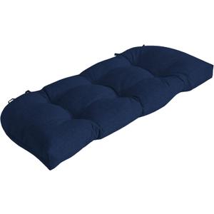 Arden Outdoor Wicker Settee Cushion, 41.5 x 18, Rain-Proof, Fade Resistant 41.5 x 18, Sapphire Blue Leala (1 Count (Pack of 1))
