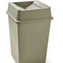 Rubbermaid Commercial Products Untouchable Square Swing Lid for 35G & 50G Containers, Beige