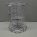 Rotating Makeup Organizer, DIY 8 Adjustable Layers Spinning Skincare Organizer, Cosmetic Display Case with Brush Holder Perfume Tray, Multi-Function Storage Carousel for Vanity Bathroom Countertop