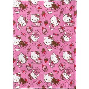 Northwest Hello Kitty Silk Touch Throw Blanket, 50" x 70", Love You Much