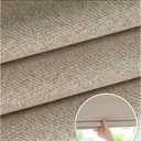 LazBlinds No Drill Cordless Roman Shades, 28" W × 64" H, Beige