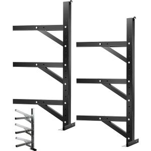 2 Pack Shipping Container Shelving Accessories Adjustable Heavy Steel Cargo Trailer Shelving Capacity up to 1200 Lbs Hanging Shelf Brackets for Heavy Duty Trailer Containers(3 Layer)