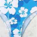 Floerns Women's Two Piece Tankini Swimsuit Floral Halter Top Beach Bathing Suit (M)